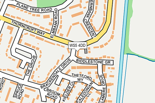 WS5 4DD map - OS OpenMap – Local (Ordnance Survey)