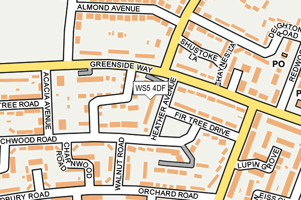 WS5 4DF map - OS OpenMap – Local (Ordnance Survey)