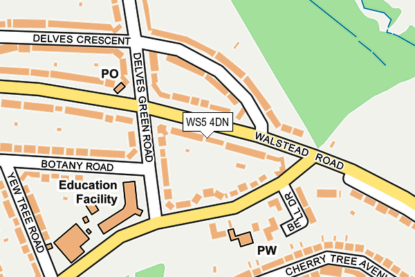 WS5 4DN map - OS OpenMap – Local (Ordnance Survey)