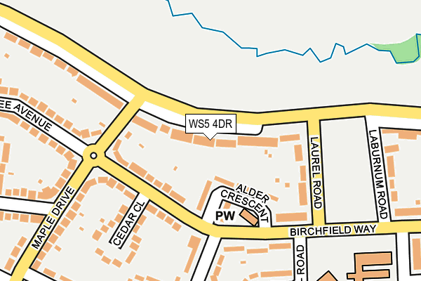WS5 4DR map - OS OpenMap – Local (Ordnance Survey)