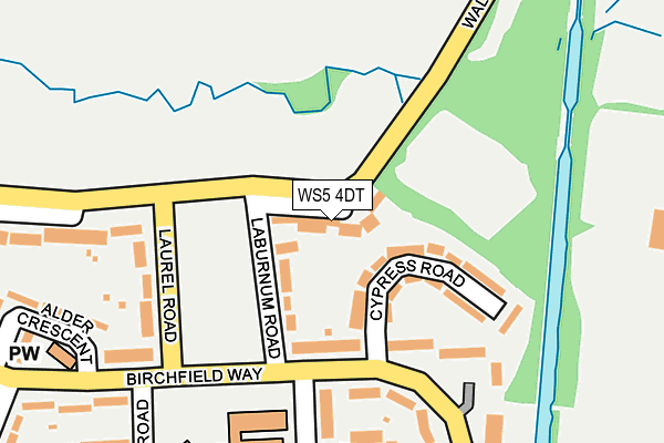 WS5 4DT map - OS OpenMap – Local (Ordnance Survey)