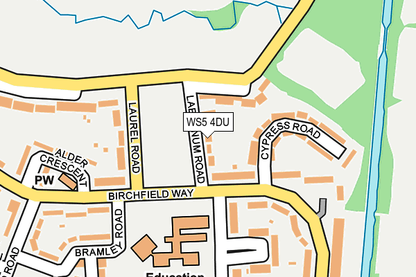 WS5 4DU map - OS OpenMap – Local (Ordnance Survey)