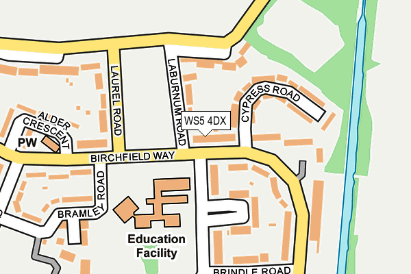 WS5 4DX map - OS OpenMap – Local (Ordnance Survey)