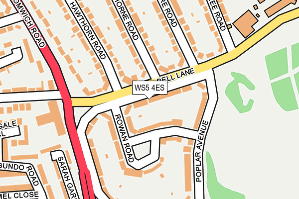 WS5 4ES map - OS OpenMap – Local (Ordnance Survey)