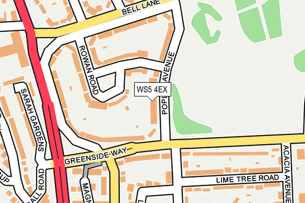 WS5 4EX map - OS OpenMap – Local (Ordnance Survey)