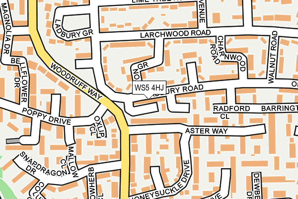 WS5 4HJ map - OS OpenMap – Local (Ordnance Survey)