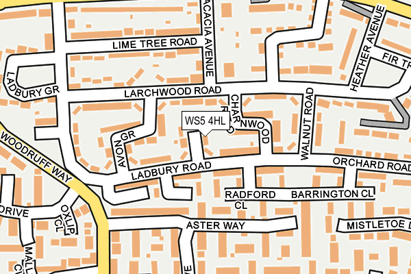 WS5 4HL map - OS OpenMap – Local (Ordnance Survey)