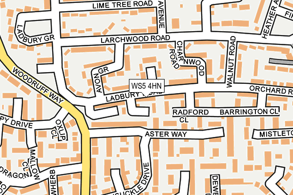 WS5 4HN map - OS OpenMap – Local (Ordnance Survey)