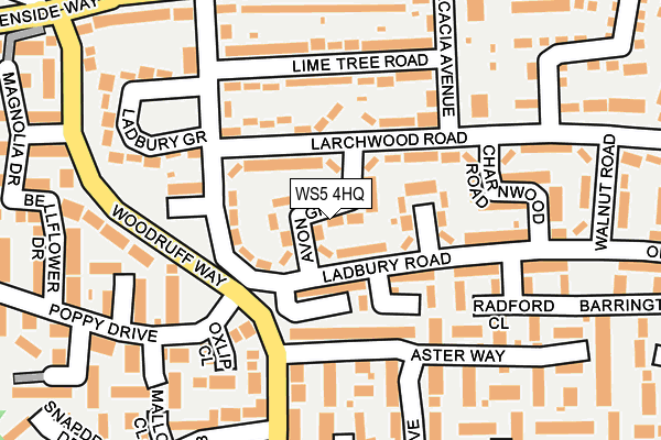 WS5 4HQ map - OS OpenMap – Local (Ordnance Survey)