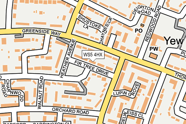 WS5 4HX map - OS OpenMap – Local (Ordnance Survey)