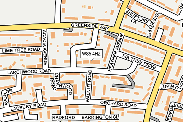 WS5 4HZ map - OS OpenMap – Local (Ordnance Survey)