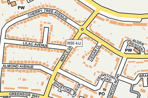 WS5 4JJ map - OS OpenMap – Local (Ordnance Survey)