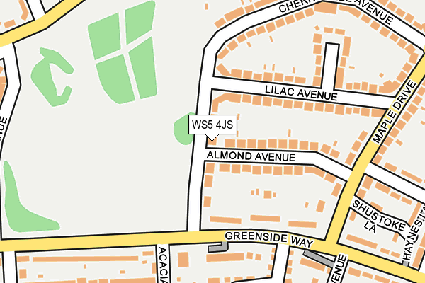 WS5 4JS map - OS OpenMap – Local (Ordnance Survey)