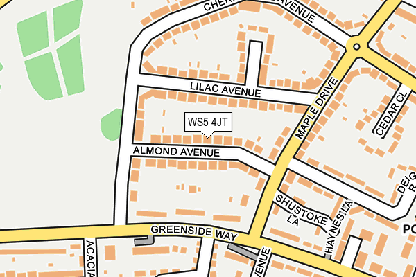 WS5 4JT map - OS OpenMap – Local (Ordnance Survey)