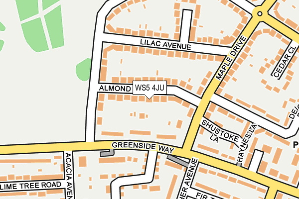 WS5 4JU map - OS OpenMap – Local (Ordnance Survey)