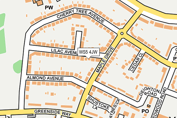 WS5 4JW map - OS OpenMap – Local (Ordnance Survey)