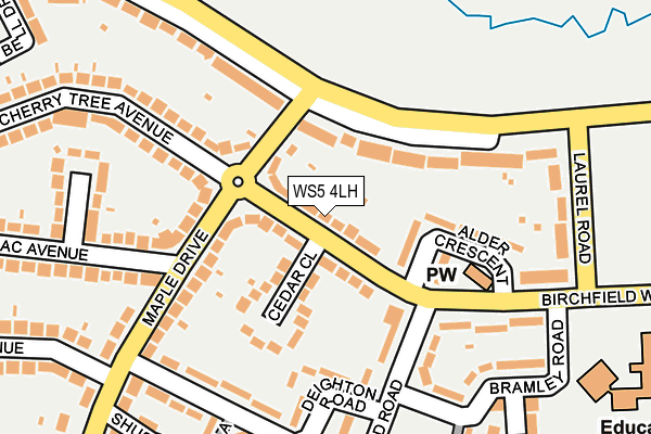 WS5 4LH map - OS OpenMap – Local (Ordnance Survey)