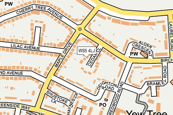 WS5 4LJ map - OS OpenMap – Local (Ordnance Survey)