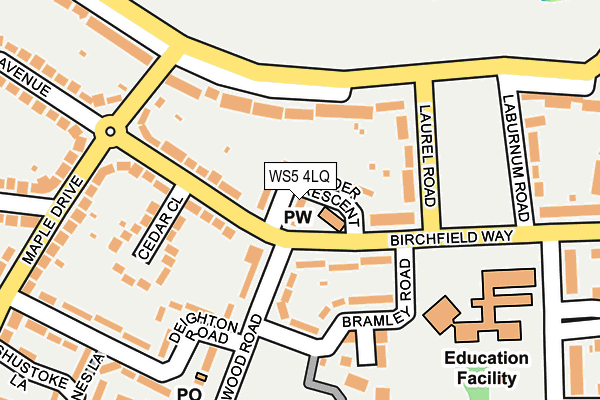 WS5 4LQ map - OS OpenMap – Local (Ordnance Survey)