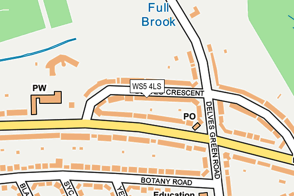 WS5 4LS map - OS OpenMap – Local (Ordnance Survey)