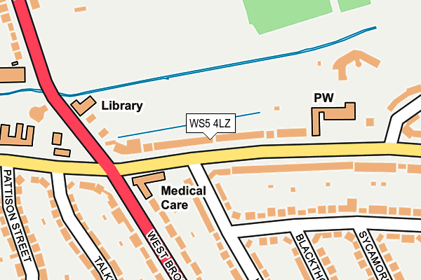 WS5 4LZ map - OS OpenMap – Local (Ordnance Survey)