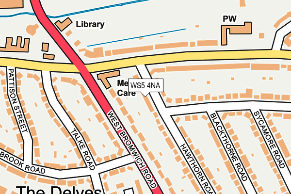 WS5 4NA map - OS OpenMap – Local (Ordnance Survey)