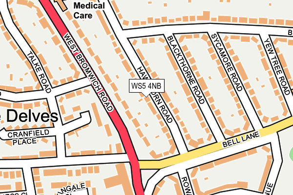 WS5 4NB map - OS OpenMap – Local (Ordnance Survey)