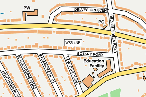 WS5 4NE map - OS OpenMap – Local (Ordnance Survey)