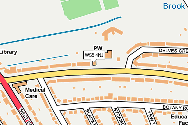 WS5 4NJ map - OS OpenMap – Local (Ordnance Survey)