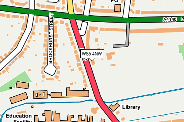 WS5 4NW map - OS OpenMap – Local (Ordnance Survey)