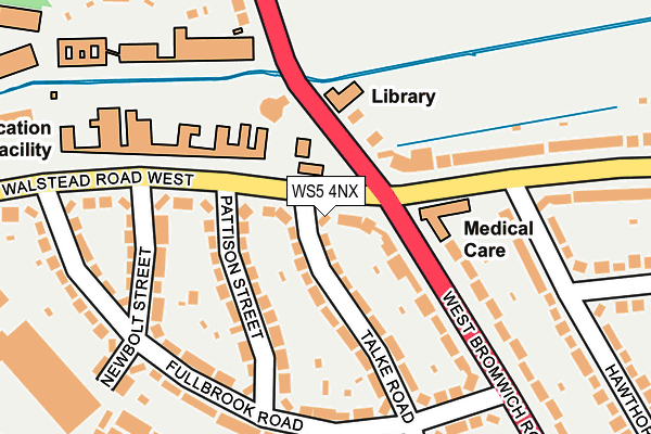 WS5 4NX map - OS OpenMap – Local (Ordnance Survey)