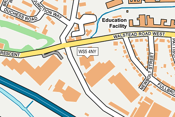 WS5 4NY map - OS OpenMap – Local (Ordnance Survey)
