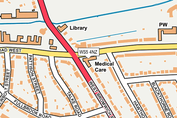 WS5 4NZ map - OS OpenMap – Local (Ordnance Survey)