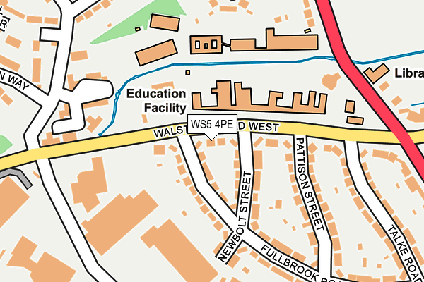 WS5 4PE map - OS OpenMap – Local (Ordnance Survey)