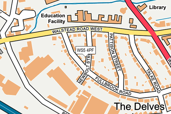 WS5 4PF map - OS OpenMap – Local (Ordnance Survey)