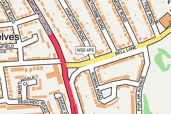 WS5 4PS map - OS OpenMap – Local (Ordnance Survey)