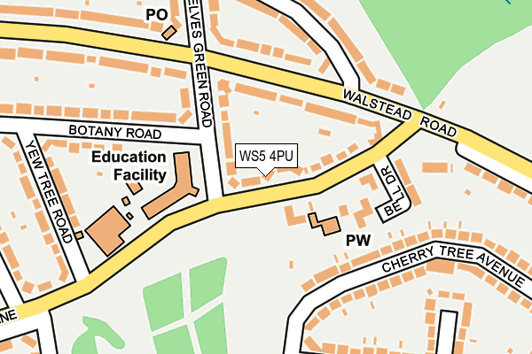 WS5 4PU map - OS OpenMap – Local (Ordnance Survey)