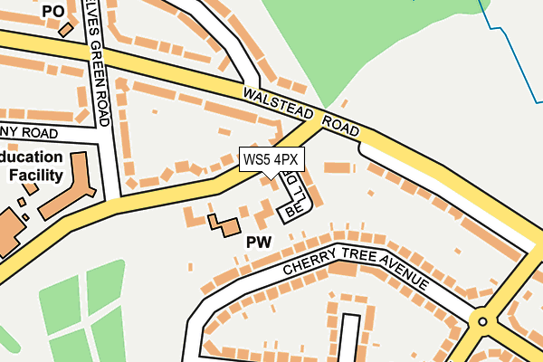 WS5 4PX map - OS OpenMap – Local (Ordnance Survey)