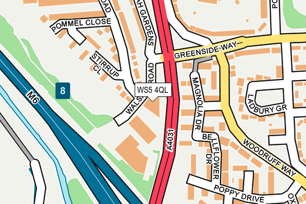 WS5 4QL map - OS OpenMap – Local (Ordnance Survey)