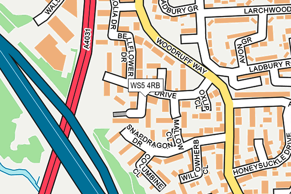 WS5 4RB map - OS OpenMap – Local (Ordnance Survey)