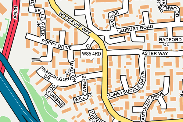 WS5 4RD map - OS OpenMap – Local (Ordnance Survey)