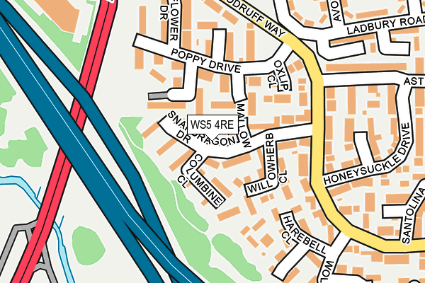 WS5 4RE map - OS OpenMap – Local (Ordnance Survey)