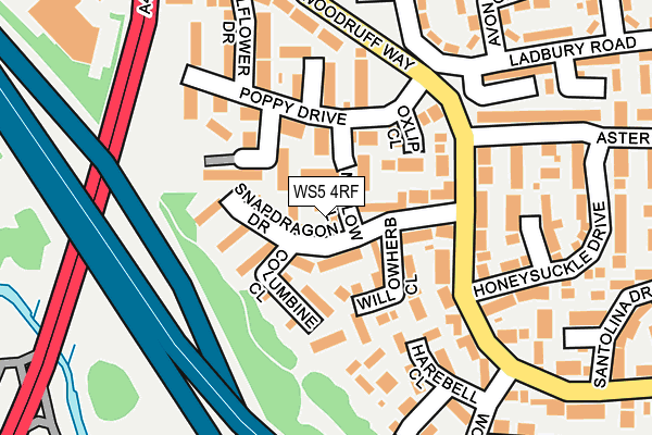 WS5 4RF map - OS OpenMap – Local (Ordnance Survey)