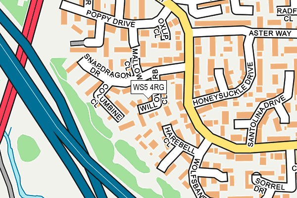 WS5 4RG map - OS OpenMap – Local (Ordnance Survey)