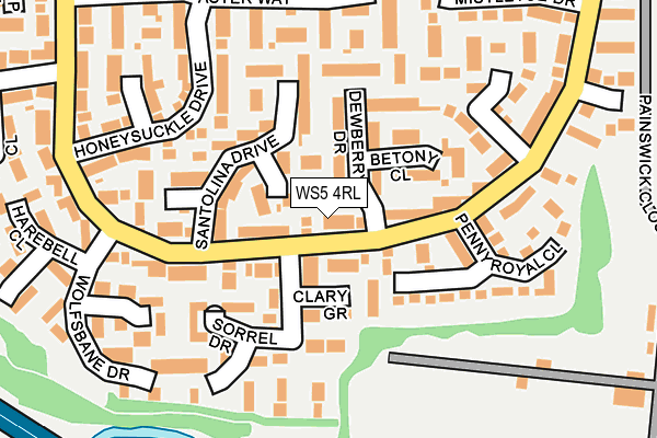 WS5 4RL map - OS OpenMap – Local (Ordnance Survey)