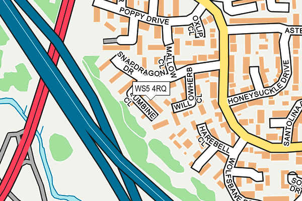 WS5 4RQ map - OS OpenMap – Local (Ordnance Survey)