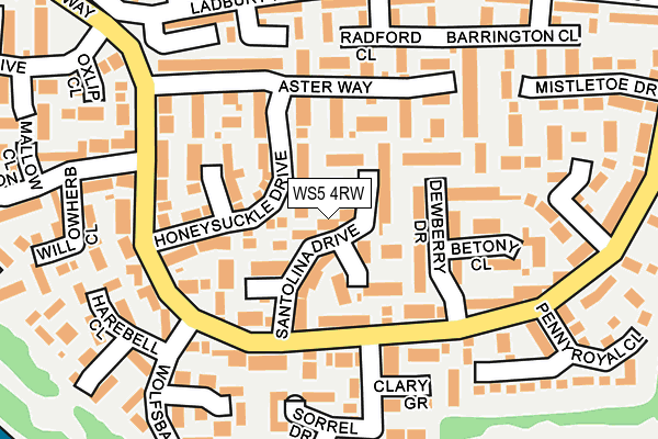 WS5 4RW map - OS OpenMap – Local (Ordnance Survey)