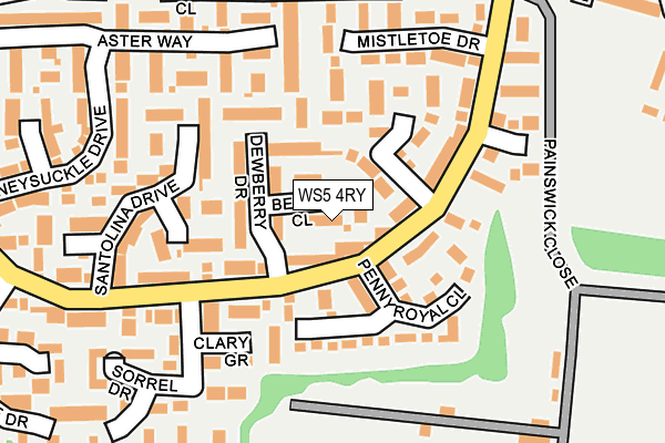 WS5 4RY map - OS OpenMap – Local (Ordnance Survey)