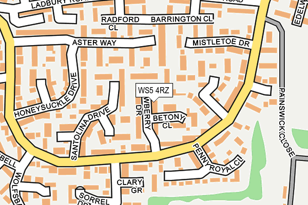 WS5 4RZ map - OS OpenMap – Local (Ordnance Survey)
