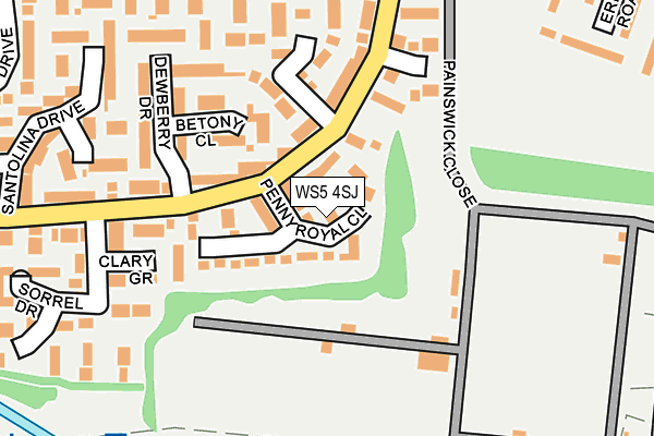 WS5 4SJ map - OS OpenMap – Local (Ordnance Survey)